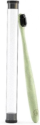 PURITY BRUSH - Wheat Straw Toothbrush Bamboo Charcoal Soft and Fine Bristles Get Sparkling Teeth for Kids and Adult (Green)