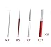 YEHAM Semi-Permanent Makeup Round Microblade Needles Manual Fog Needle Eyebrow Tattoo Needle 4 Different Types R3 R5 R7 R21 Pack of 100