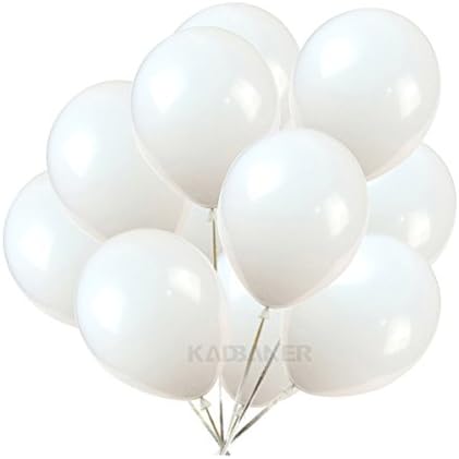 White latex balloon 12 inches 50PCS (White)