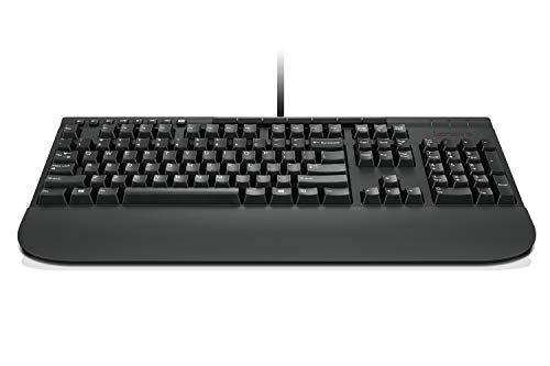 Lenovo 700 Multimedia Keyboard with 7 Programmable Hot Keys, Ergonomic, 2 USB Passthrough Ports, Adjustable Tilt…