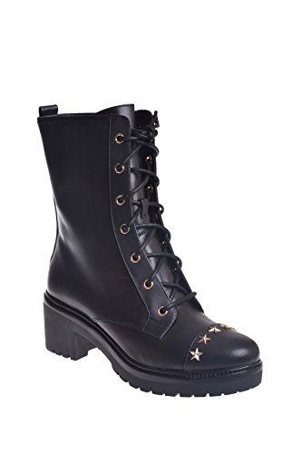 Michael Michael Kors Womens Cody Star Studded Combat Boots Black