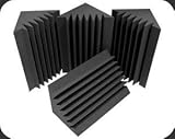 8 Corner Bass Trap/Absorber - 12" x 12" x 24" Acoustic Sound Foam Kit - SoundProofing and Deadening - Made in the USA!