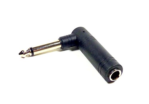 Philmore Right Angle 6.35mm 1/4" Mono Male Plug To 6.35mm 1/4" Mono Female Jack; 528