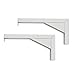Elite Screens 12" White Universal Projector Screen L-Brackets,Reinforced Single Metal Welded Construction, Easy Adjustable Extension for Perfect Screen Placement, Wall or Ceiling Mount - Includes Hooks and Hardware, Model: ZVMAXLB12-W primary