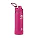 Takeya Actives Insulated Stainless Water Bottle with Insulated Spout Lid, 18oz, Fuchsia