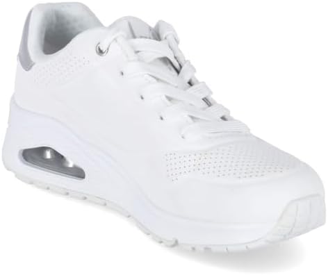 Uno Golden Air Scarpe da Ginnastica da Donna, White Durabuck/Silver Trim, 38 EU