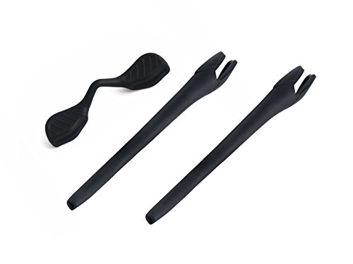 Glintbay Nosepads and Earsocks Rubber Kit for Oakley Radar EV Series Sunglasses - Black