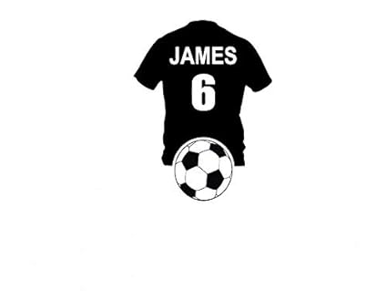 Football Shirt Kids Wall Decals Custom Name Boy Wall Stickers