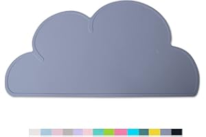 Luck Dawn Cat Placemat Cat Feeding Mat，Premium Silicone Anti Slip Waterproof Pet Feeding Mats with High Lips，Pet Food Tray for Dogs, Cats & Others Animal (Dark Grey)