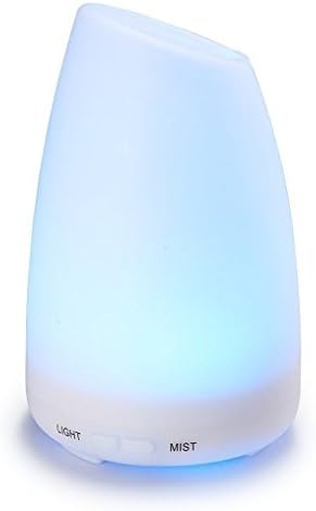 Wisdomcreate 100ML Ultrasonic Aroma Essential Oil Diffuser Cool Mist Humidifier with 7 Colors LED Changing Lights, Waterless Auto Shut-off for Home, Office, Spa, Baby Room
