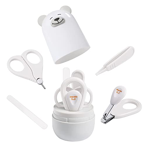 4in1 Baby Nail Clippers Set with Cute Case, Infant Fingernail and