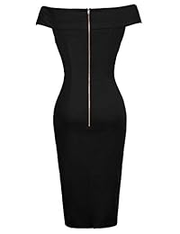 Belle Poque Off Hombro 1950 Vestido Vintage de manga corta Homecoming Pencil Vestido