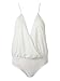 Choies Women's Wrap Spaghetti Strap Cross Back Solid Bodysuit L
