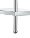 Convenience Concepts Royal Crest 4 Tier Corner Shelf, Chrome / Glass