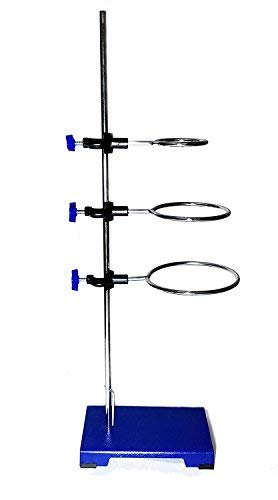 Sciencent Retort Stand 3 Support Ring Set. Premium Lab Metalware Equipment