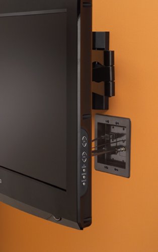 Arlington TVBU505BL-1 Recessed TV Outlet Box with Paintable Trim Plate, Black, 2-Gang - //medicalbooks.filipinodoctors.org