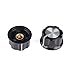 10pcs Adjustable Rotate Button Potentiometer Control Knobs and 10pcs 0-100 Scale Sheet