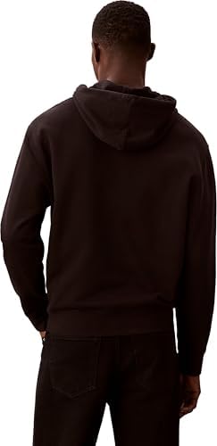 Uomo Felpa con Cappuccio Terry con Logo, Nero (Black), M