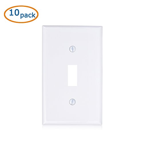 Cable Matters 10Pack SingleGang Toggle Switch Wall Plate (Wall Switch