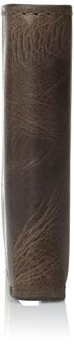 Fossil Men's RFID Blocking Leather Derrick Passcase Wallet, Dark Brown, One Size