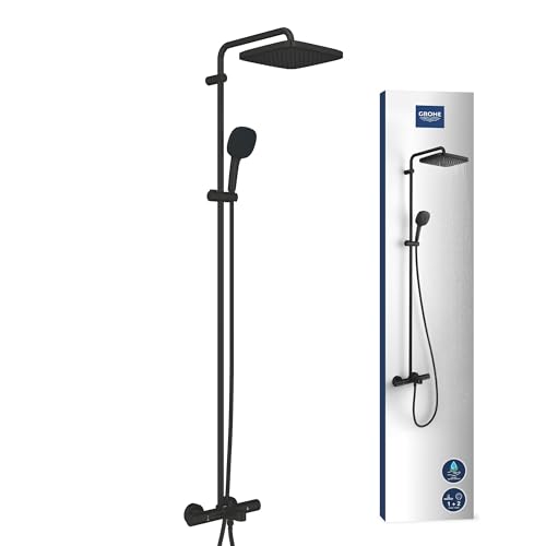 GROHE QuickFix Vitalio Comfort 250 douchesysteem - wandmontage - waterbesparend - mat zwart