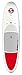 BIC Sport DURA-TEC Stand Up Paddle Board, White/Red