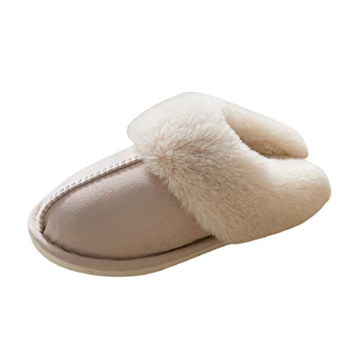 Womens Slipper Memory Foam Fluffy Soft Warm Slip On House Slippers