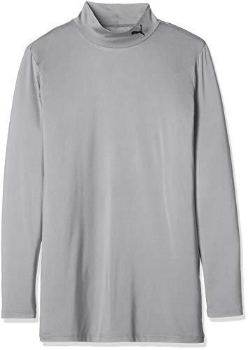 PUMA(プーマ) 着圧 インナーシャツ 長袖 ハイネック インナーウェア コンプレッション モックネックLSシャツ ジュニア 656331 キッズ 24年秋冬カラー プーマ シルバー(13) 日本 120 (-)