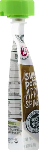 SPROUT ORGANICS SWEET POTATO APPLE AND SPINACH, 3.5 OZ, 6 CT POUCHES