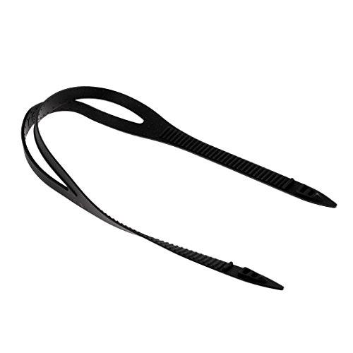 CUTICATE Universal Soft Silicone Swimming Goggles Strap Band for Men Women Snorkel Scuba Dive Eye Glass Mask Accessories - Choose Colors - Black - Thumbnail 4