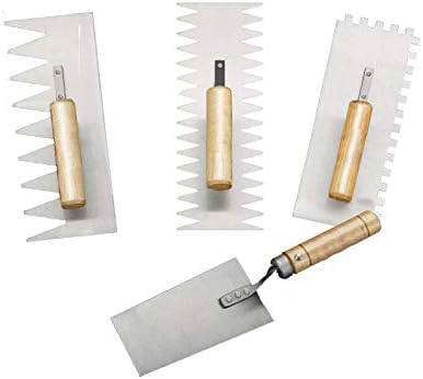 Plaster Trowel Stainless Steel Standard Notched Trowel (left trigon Notched Trowel)