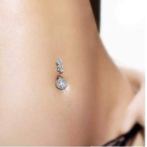 316L Surgical Steel Belly Button Rings Clear CZ Navel Rings Belly Rings Belly Piercing Body Piercing