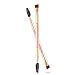 Double Ended Eyebrow Brushes Comb Set Eyebrow Makeup Kit Eyebrow Brush Comb Design Allows for Precision Application of Brow Powders, Waxes and Gels and Evenly Blends Product (2 Pack)
