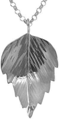 Amazon Com Claire Hawley Handcrafted Sterling Silver Silver Birch Tree Leaf Pendant Chain Garden Outdoor