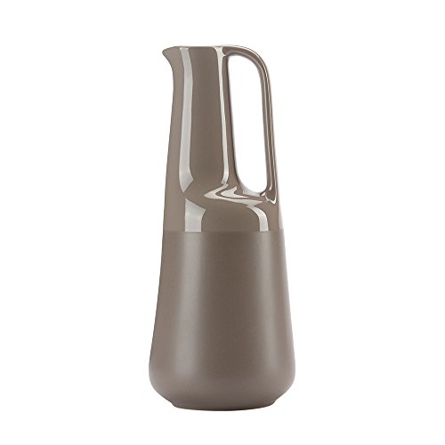 ZENS | Vintage Porcelain Carafe | Dual Matte Gloss Surface | Easy Pour | Heat Resistant & Dishwasher Safe | 37 oz (1100 ml) | Coffee Brown