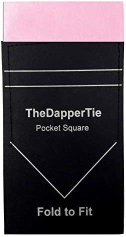 TheDapperTie - Men's Solid Flat Pre Folded Pocket Square on Card