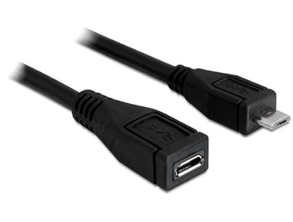 DeLock Kabel USB Verlängerung Micro-B Stecker zu Micro-B Buchse 1m
