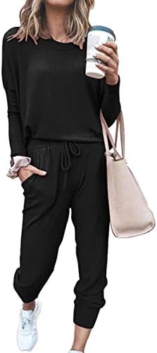 Fixmatti Women Casual 2 Piece Outfit Long Pant Set Sweatsuits