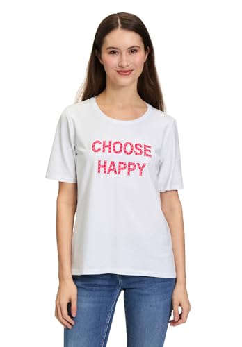 Betty Barclay Damen Basic Shirt mit Aufdruck 44, Patch White/Red