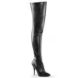 Pleaser Women's Seduce-3010 Thigh High Boot,Black PU,12 M US