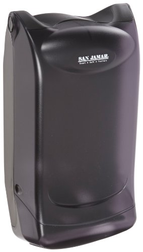 San Jamar H5003 Venue Countertop Interfold Napkin Dispenser, 550 Capacity, 8" Width x 7-1/4" Height x 15-3/4" Depth, Black Pearl