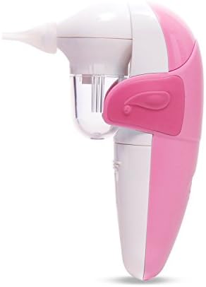 BONGMI Electronic Nasal Aspirator – 3 Soft Silicone Aspirator Tips Music Nose Cleaner for Newborns and Toddlers Pink