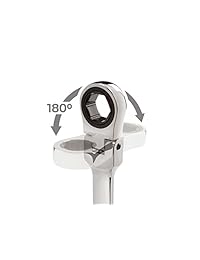 Llave de carraca extra larga con llave en ambos extremos TEKTON WRN77103, cabeza flexible, llave en ambos extremos, 0.31 pulgadas x 0.39 pulgadas