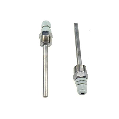 Meprotal 2pcs 1/2NPT Thermowell Weldless Temperature Sensor Stainless