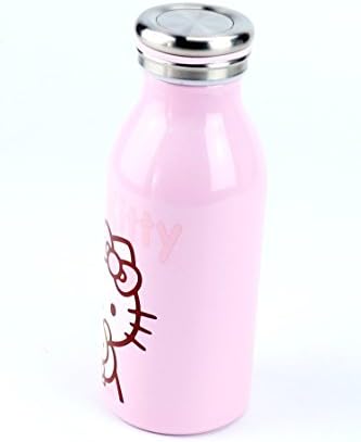 Insulation Leak-proof Sports Bottle 350ML,12 OZ (Pink Hello Kitty)