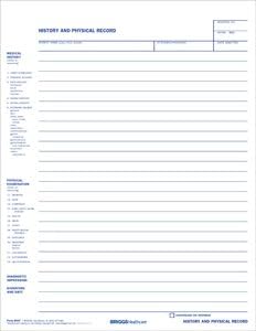Alimed History and Physical Record Form