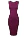 TAM WARE Women's Classic Slim Fit Sleeveless Midi Dress TWCWD051-BURGUNDY-US S/M(Tag Size M)