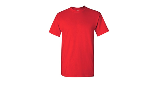 red t shirt gildan