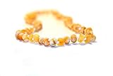 Certified Baltic Amber Teething Necklace for Baby (Raw Butter) - Anti-inflammatory