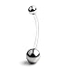 Ruifan 4PCS Pregnancy Sport Maternity Flexible Bioplast Belly Navel Button Ring Retainer 14G 1 1/2Inch (38mm) - Mix Color 2#